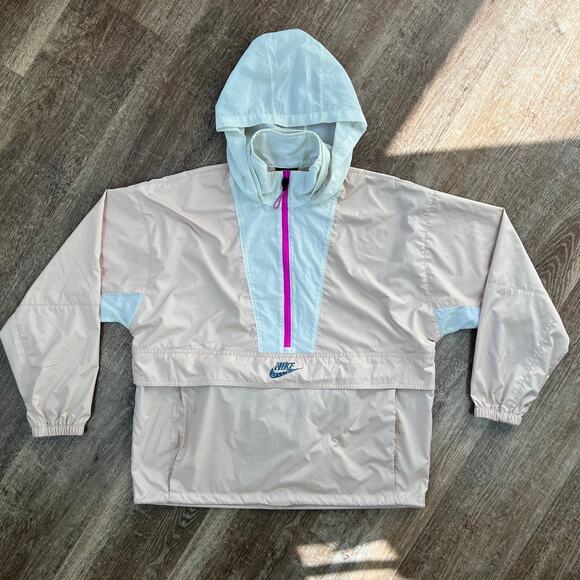 Nike Sportswear Icon Clash Packable Pullover Jacket Beige Windbreaker - Picture 2 of 9